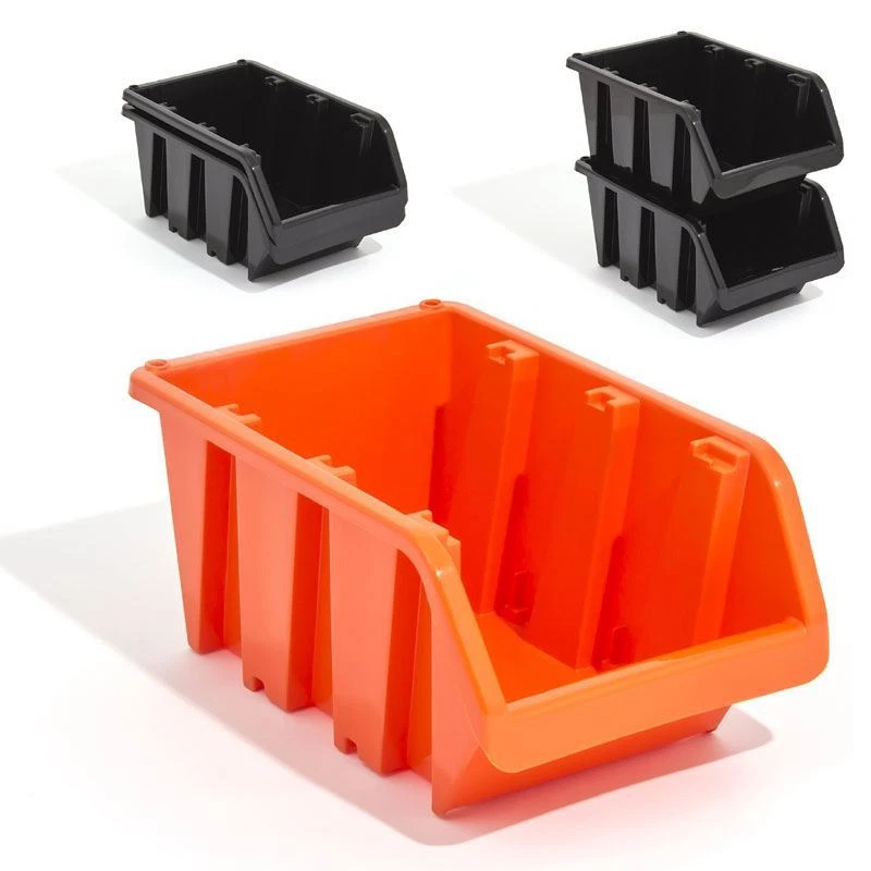 IANPAV 6 Sizes of New Stackable Plastic Parts Storage Picking Bins Workshop Garage Box