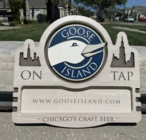 GOOSE ISLAND ON TAP 22 x 24 Craft Beer Sign Wood Embossed Chicago's Craft Beer - Picture 1 of 3