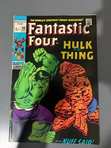 Marvel Fantastic Four #112 July 1971 Hulk vs Thing Iconic Classic Cover - Imagen 1 de 4