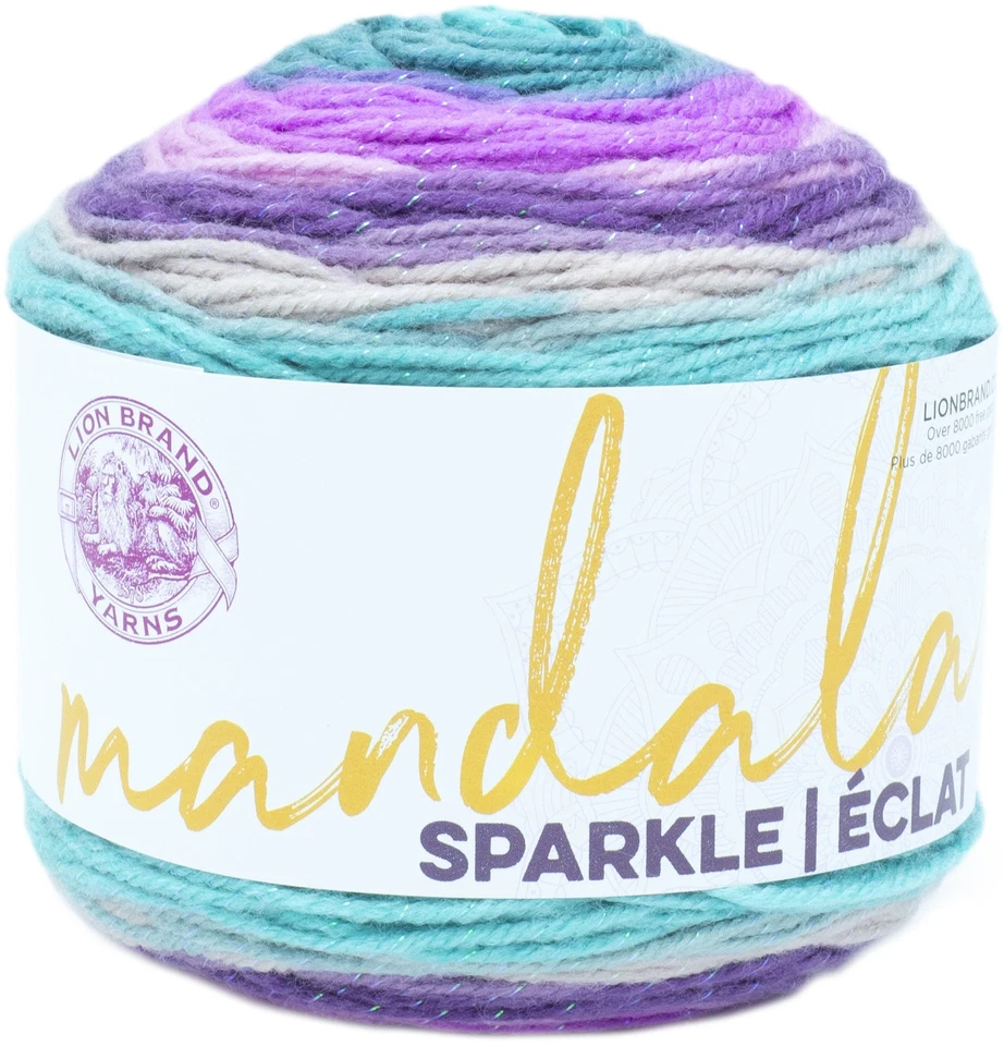 Lion Brand Mandala Sparkle Yarn-Aquila - 3 Pack - Image 1 of 1