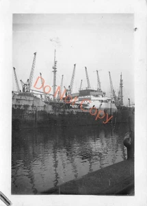 Chaco Canyon Cargo Ship Rusting Swansea Docks Photograph (2) 2.5” x 3.5" - Picture 1 of 3