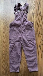 ZARA Girls Purple denim overalls With Ruffles, size 3-4 years - Picture 1 of 8