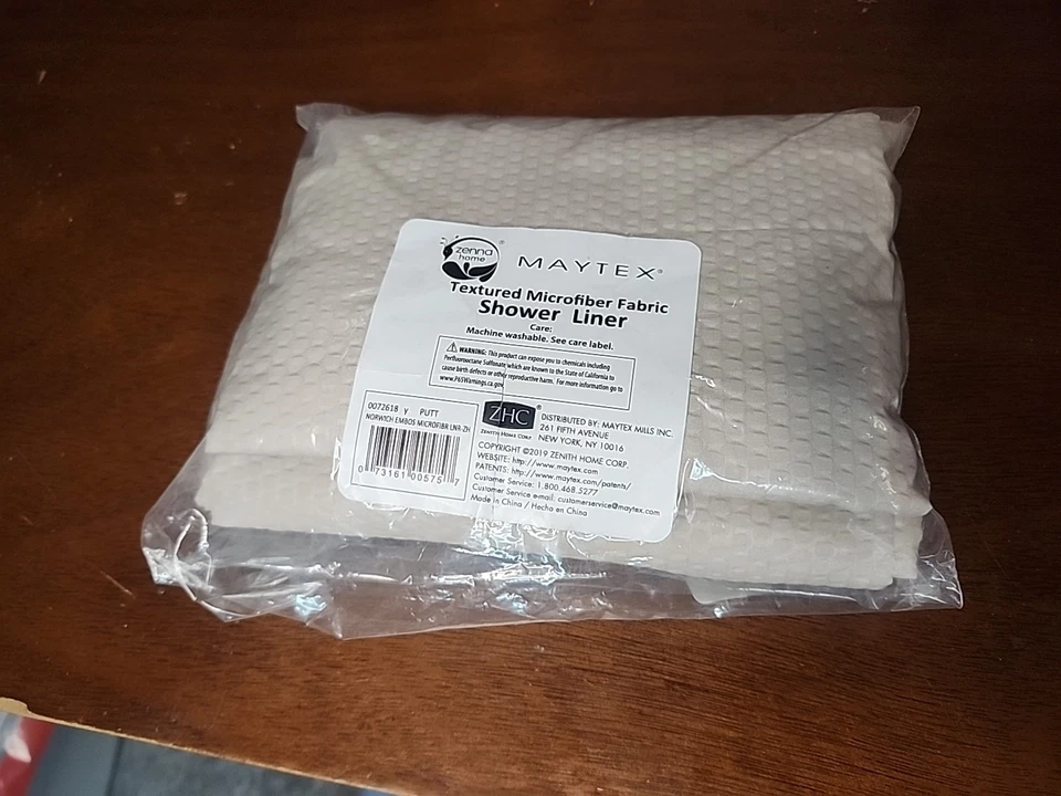 Forro de ducha de tela de microfibra texturizada Maytex Foto 1 de 2
