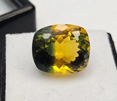 Fabulous Bi-Colour Tourmaline Natural Cushion Cut 7-9 Ct Loose Gemstone - Image 1 of 4