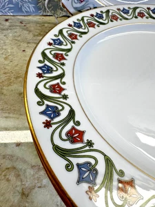 4 Vintage Mittagessen Salatteller Limoges Jiggins & Settler NYC T.V. 9110 Goldrand - Bild 1 von 18