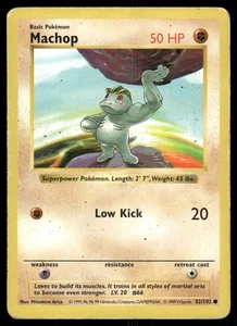 Pokemon Tcg Machop [Shadowless] #52 Pokemon Base Set MP - Imagen 1 de 2