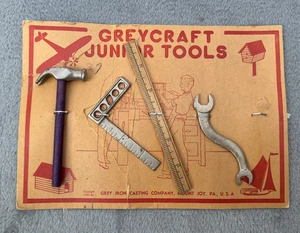 Greycraft Junior Tools Grey Iron Casting  Co. Vintage 1940's Missing One Tool - Picture 1 of 8