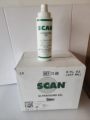 Parker Labs 11-08 Scan® Ultrasound Gel 8 oz New (Pack Of 12) EXP 06 /2030 - Image 1 of 3