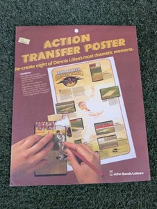 Rare Dennis Lillee's Greatest Wickets Action Transfer Poster 1982 Complete - Picture 1 of 18
