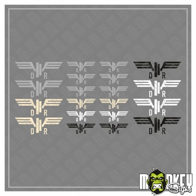 20 teiliges Aufkleber Set Gartenbahn LGB 1:22,5 Deutsche Reichsbahn Flügelrad