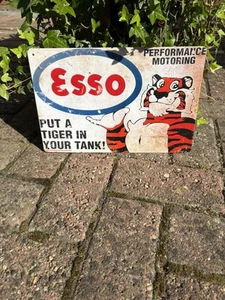 Esso Put a Tiger in Your Tank Steel Sign 12 x 8 inches - Picture 1 of 2