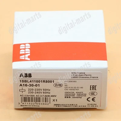 one NEW Abb A16-30-01 AC220V AC contactor Quality assurance - Image 1 of 4