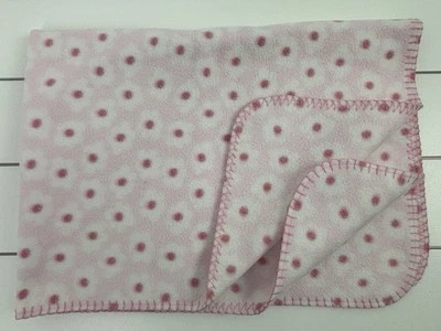 Manta BABY CONNECTION Lovey Rosa Blanco Vellón Estampado de Puntos de Flores Foto 1 de 4