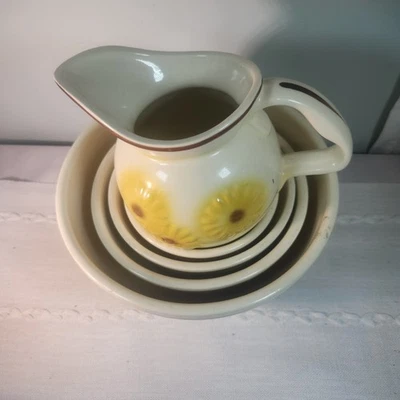 Vintage Hull Pottery Sunflowers 4 Piece Lot  - Image 1 of 4