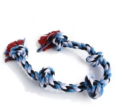 狗绳玩具适用于中型、大型狗、狗咀嚼玩具适用于侵略性咀嚼者 3 英尺 — 第 1/4 张图片