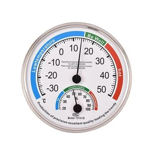 Easy-to-read Workshop And House Thermometer Hygrometer Range: 20-100% White - Picture 1 of 12