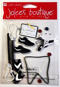 Casco de juego de red de palos de lacrosse RARO pegatina 3D de Jolee - Imagen 1 de 1