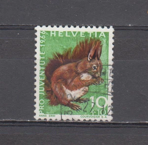 SWITZERLAND : 1966 - USED - SCOTT # B361   SEMI-POSTAL  / ANIMALS - Picture 1 of 1