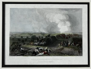 Impresión original de 1870, Batalla de Saratoga, Stillwater, Guerra Revolucionaria Americana, Estera - Imagen 1 de 8