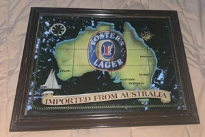 FOSTER F LAGER BEER MIRROR - Picture 1 of 6