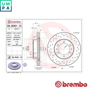 2x BRAKE DISC 09.B461.1X FOR TOYOTA FJ/CRUISER LAND/PRADO HILUX/VIII/Pickup 4.0L - Picture 1 of 7