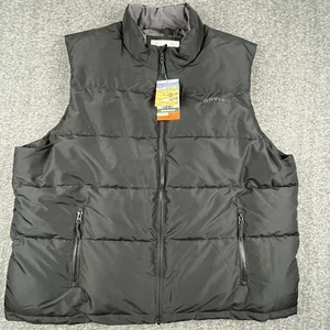 Orvis Ripstop Puffer Vest Mens 2XL Black Insulated Cloud Polyfill Zip Pockets - Picture 1 of 17