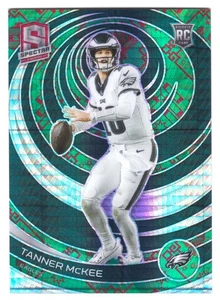 2023 Panini Spectra Tanner McKee RC #192 Rookie Buste Fortunate SSP #2/8 Eagles - Foto 1 di 2