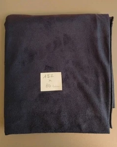 Velourlederähnlich Sehr Fein Mikrofaserstoff fällt Super Weich lässig Matt Blau - Bild 1 von 6