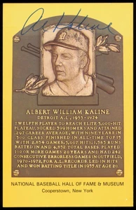 Al Kaline Autographed Signed HOF Plaque Postcard Detroit Tigers - Picture 1 of 2