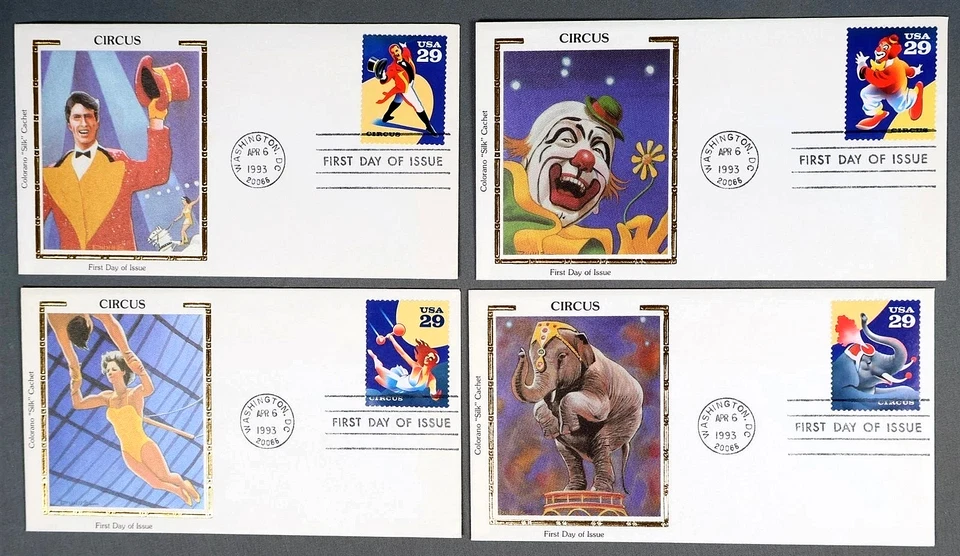 2750-3 29c Stamp (1993) THE GREAT AMERICAN CIRCUS FDC SET FROM COLORANO (SILK) - Image 1 of 1