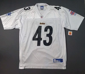 Pittsburgh Steelers Jersey Mens Extra Large White #43 Polamalu XL Reebok NFL  - Picture 1 of 11