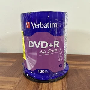 Verbatim DVD+R Life Series 100 Pack 4.7G 16x 120 Min ( New Open) - Picture 1 of 4