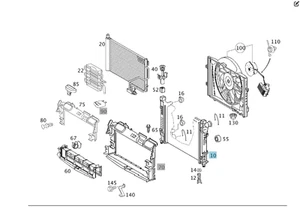 Radiador de refrigeración del motor Mercedes-Benz A2035000803 clase C W203 clase C S203 - Imagen 1 de 2