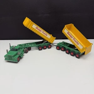 Matchbox Lesney King Size K-16 Dodge Tractor Truck with Twin Tipper Trailers - Picture 1 of 18