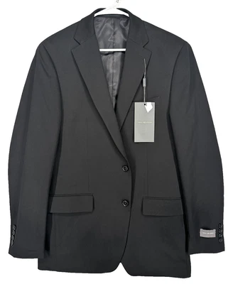 VAN HEUSEN Suit Jacket Mens Size 40L Black Slim Fit Flex Plain NWT - Image 1 of 4