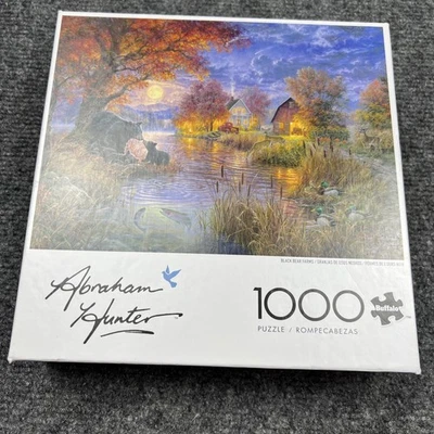 Quebra-cabeça Buffalo Abraham Hunter Black Bear Farms 1000 peças - Imagem 1 de 4