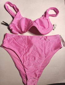 Victoria's Secret Pink Collection Satin Swimsuit In Neon Pink (See Description) - Picture 1 of 11