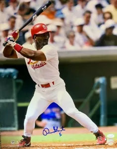 Foto firmada 16x20 de los St. Louis Cardinals All Star Outfielder RON GANT #1 AUTOMÁTICA - JSA - Imagen 1 de 1