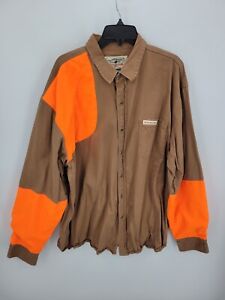 Winchester Shooting Shirt Mens 2XL Brown Orange Button Up Long Sleeve Hunting