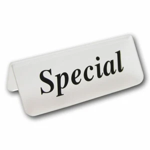 Acrylschild Arbeitsplattenschilder Ladenschild Nachrichtenschilder " SPECIAL " Schilder 3" W - Bild 1 von 1