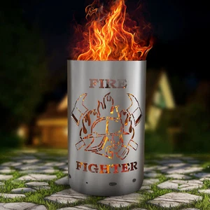 Feuertonne / Feuerkorb mit Motiv " Fire-Fighter " - Bild 1 von 16