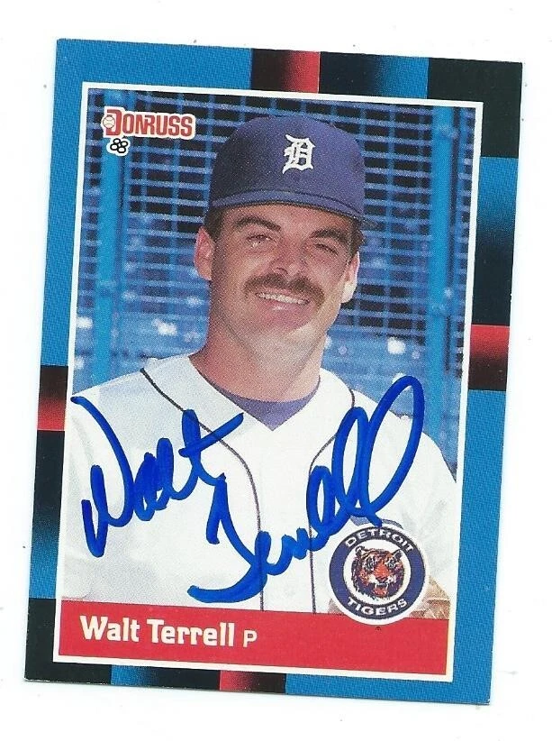 Walt Terrell Hand Signed autograph on a 1988 Donruss card-Detroit Tigers - Image 1 of 1