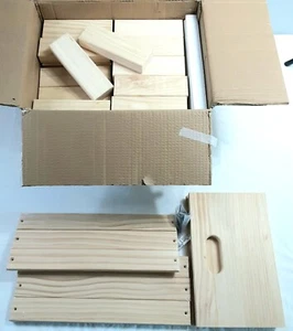New, Giant WoodenStacking Blocks w/Holding Crate, Stacks to 5 Feet. - Picture 1 of 6