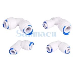 5pcs Fit 1/4" 3/8" Pushfit Elbow Equal Reduce Reverse Osmosis RO Water Fitting - Picture 1 of 3