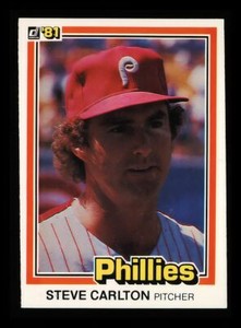 1981 DONRUSS "STEVE CARLTON" PHILLIES #33 NM-MT CENTERED! (COMBINED SHIP)
