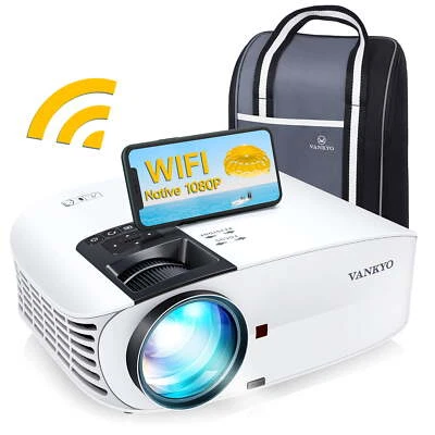 VANKYO 4K Movie Projector Dolby 55000LMS 1080P 5G WiFi Video Home Theater Cinema - Image 1 of 4