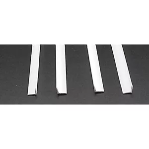 Plastruct 90507 AFS-10 Angle, White Plastic (4) 5/16" H&W x .035" T x 24" Long - Picture 1 of 2