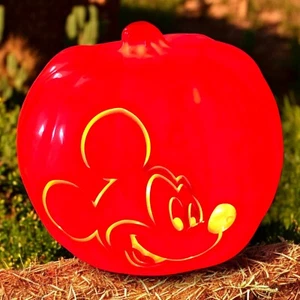 Gemmy Disney Mickey Mouse Cut Out Light Up Jack O Lantern Halloween Decor - Picture 1 of 4