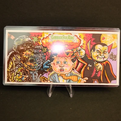 2019 GARBAGE PAIL KIDS 1ST SERIES WHT 90S TRIPTYCH SKETCH CARD BY VICTOR MORENO - Image 1 of 4