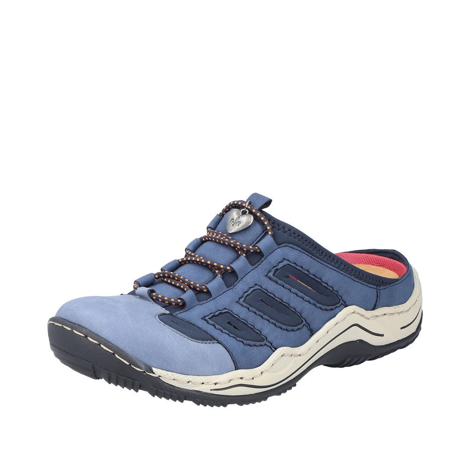 Rieker Mujer Zuecos Sabot Zapatillas Zapatillas Zapatos Azul L0555 Foto 1 de 4